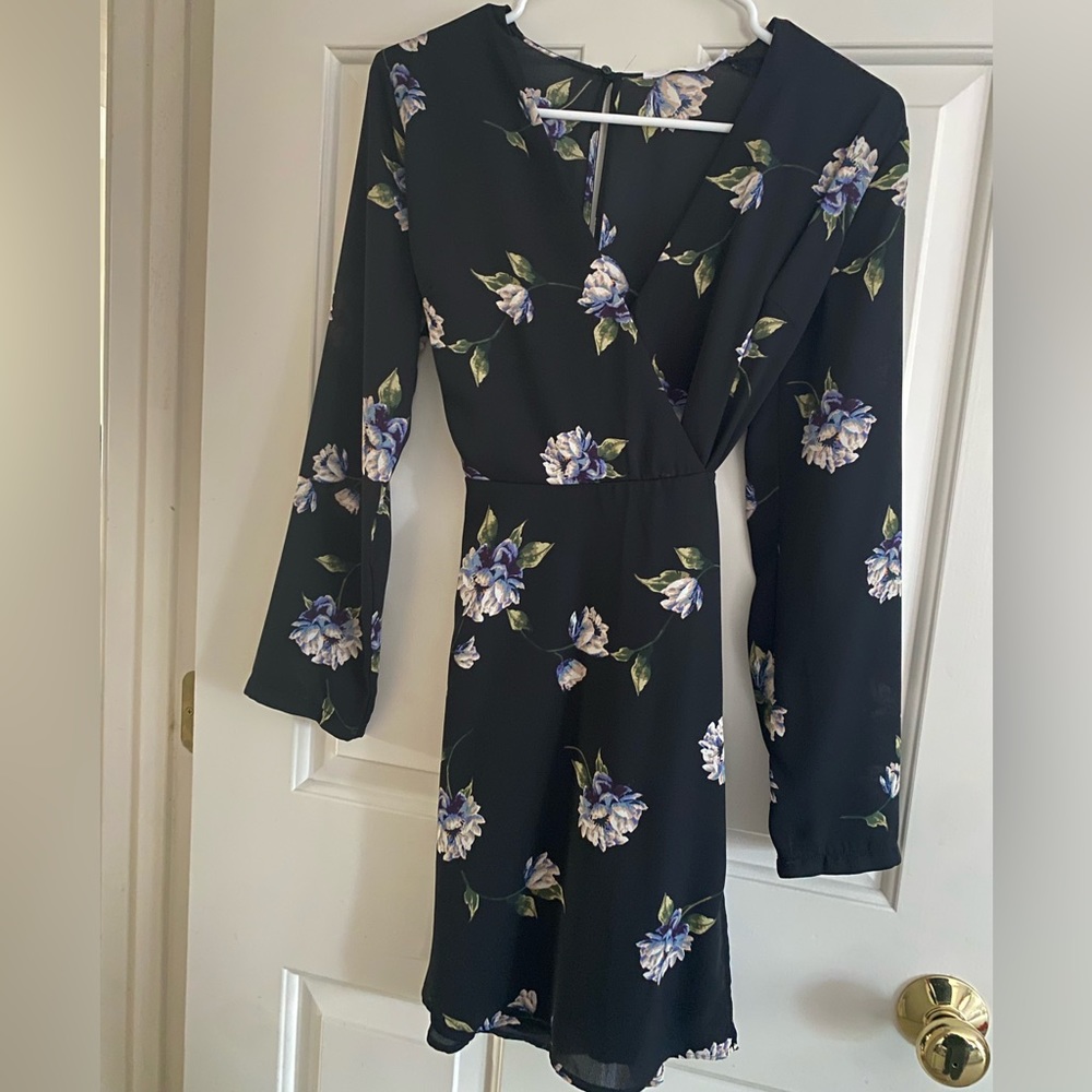 Lush Floral Wrap Dress
